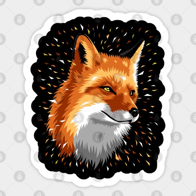 Fox Geometric colors Sticker by albertocubatas